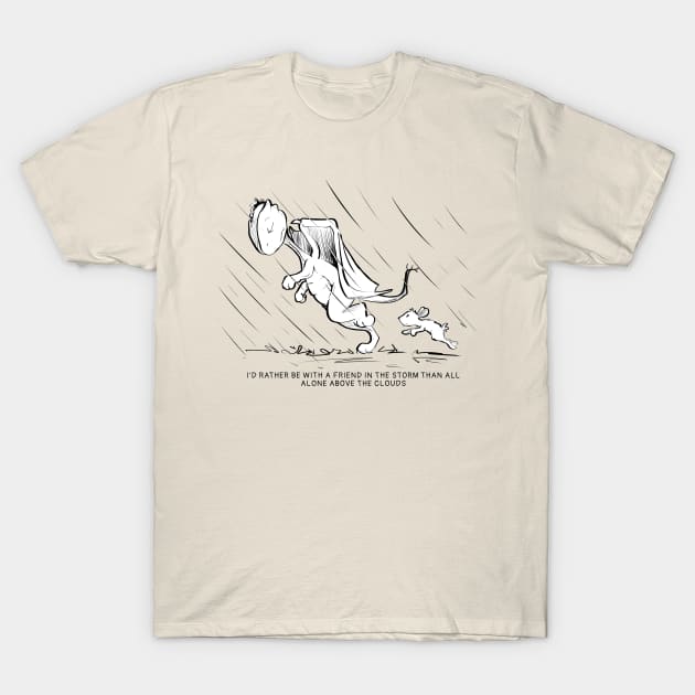 Friends in the Storm T-Shirt by Jason's Doodles